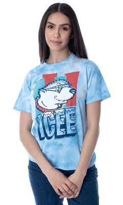 ICEE Women's Shirt Vintage Icee Polar Bear Logo Tie Dye Crop Top Tee Shirt Adult