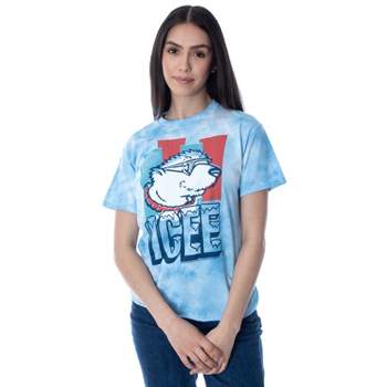 ICEE Women's Shirt Vintage Icee Polar Bear Logo Tie Dye Crop Top Tee Shirt Adult