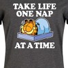 Women's Garfield Take Life One Nap Graphic T-shirt Dress - Heather Charcoal - Medium - 2 of 4