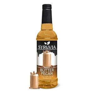 Syruvia Butter Pecan Syrup - 25.4 fl oz. Premium Flavoring Syrup For Coffee - 1 of 4