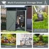 Gulches 5ft x 3ft Outdoor Metal Storage Shed Transparent plate for Backyard, Patio, Garage, Lawn,Gray - 4 of 4