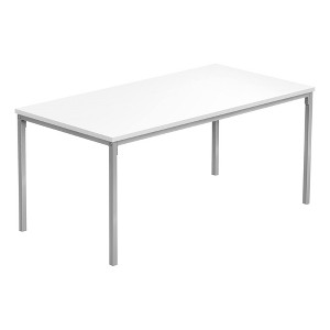 Monarch Specialties Dining Table 60Inch Rectangular Kitchen Dining Room Laminate White Contemporary Modern - 1 of 4