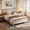 Wood Queen Bed Frame with Headboard and High Footboard, Farmhouse Style - 4 of 4