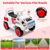 White 6V Kids Ride On ATV Car With Music LED Lights Toddler Electric Off Road Toy White - 3 of 4