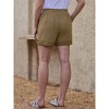 INSPIRE CHIC Women's Casual Summer Elastic High Waisted Drawstring Wide Leg Shorts with Pockets - 3 of 4