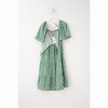 Women's Floral Knotted Ruffle Hem Knee Length Wrap Baby Shower Dress - 2 of 3