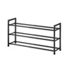 Aoibox 3-Tier Expandable Shoe Rack for Closet, 18-33 Inches Adjustable Shoe Organizer for Small Space, Sturdy Metal, Black - 2 of 4