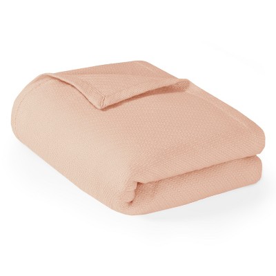 Full Size Blush Cotton Machine Washable Blanket