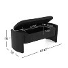 CAVINAS Boucle Fabric Storage Ottoman Bench with Storage Compartment,Upholstered Storage Ottoman,Storage Benches for Living Room,Bedroom - 3 of 4
