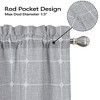 Farmhouse Valances for Windows Kitchen Bedroom Boho Gingham Linen Window Valance Curtains (Light Grey,Inches) - 4 of 4