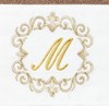 Linum Home Textiles 100% Turkish Cotton MONICA Gold Thread 2PC Embellished Hand Towel Set - 3 of 3