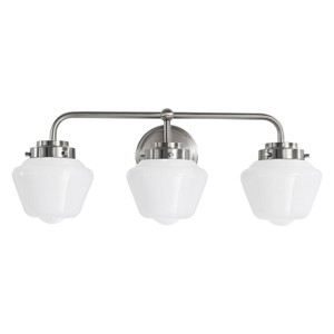 KAISITE 3-Light Bathroom Vanity Light, 22.4" Modern Wall Sconce with White Glass Shades - 1 of 4