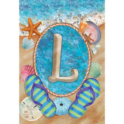Briarwood Lane Summer Garden Flag 18x12.5 For Outdoor Summer Monogram Letter L Garden Flag Flag For Summer Garden Flag Flags For Outside