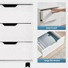 PexFix 3 Drawer Vertical File Cabinet Rolling Wooden Mobile Under Desk with Casters for Home Office - 3 of 4
