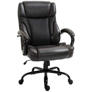 Vinsetto 484LBS Big and Tall Ergonomic Executive Office Chair with Wide Seat, High Back Adjustable Computer Task Chair Swivel PU Leather