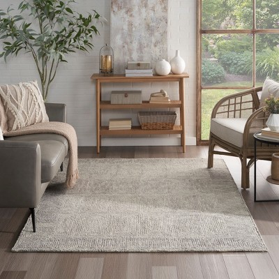 Hand-Tufted Modern Gray Wool 5' x 7' Rectangular Area Rug