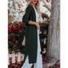 Essential Solid Open Front Maxi Long Knitted Cardigan Sweater for Women - 2 of 4