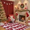 Acekool Area Rug for Living Room, Holiday Themed Non Slip Washable Low Pile Rug, Easy Clean, Soft Home Decor with Tree and Reindeer Pattern - 2 of 4
