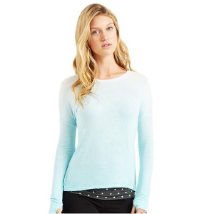 Aeropostale Womens Gradient Cut Out Back Graphic T-Shirt, Blue, Small - 1 of 3