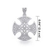 Slickblue Women’s Sterling Silver Celtic Knotwork Cross Pendant Necklace with 18" Box Chain - 3 of 4