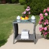 XINGHANZHENXUAN Outdoor Patio Wicker Coffee Table, Weather-Resistant Rattan for Backyard, Porch & Poolside - 3 of 4