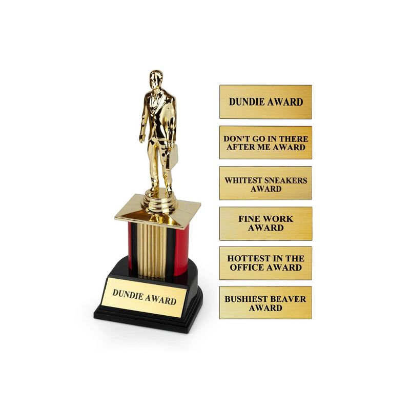 Surreal Entertainment The Office Dundie Award Replica With 6 Interchangeable Plates | 8 Inches Tall, 1 of 8