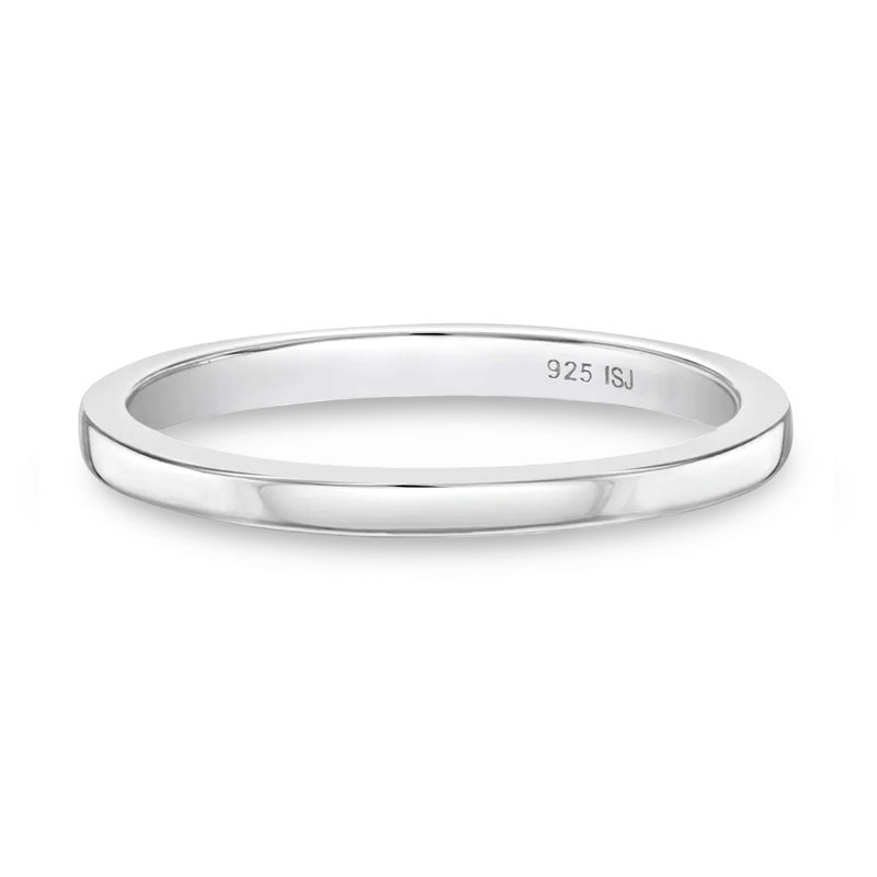 Girl's Thin Simple Band Sterling Silver Ring - In Season Jewelry, 1 of 7