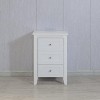 Nightstand Side Table with 2 Storage Drawers, Easy to Assemble, Mid-Century Vintage Bedside Table for Bedroom, Living Room, Salon, Office, White - 4 of 4