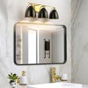 Rennnsan Jenalyn 23"W Hardwired 3-Light Dome Industrial Dimmable Vanity Light in Black - 2 of 4