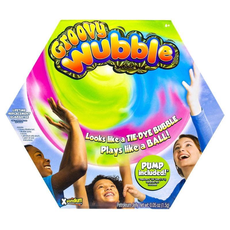 Wubble Groovy Ball with Pump - Pink/Green/White, 1 of 7