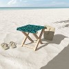 Holli Zollinger Maisey Teal Folding Stool - Deny Designs - image 3 of 3