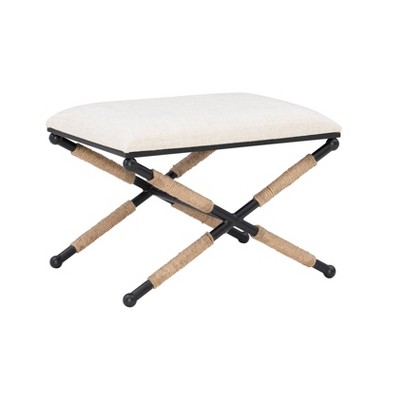 Ashburn Campaign Accent Stool - Linon