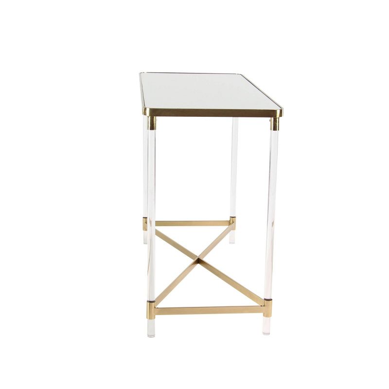 Modern Acrylic Console Table Gold - Olivia &#38; May, 5 of 7
