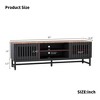 Hooseng Modern TV Stand with Slatted Grille Striped Doors, TV Stand with Storage, TV Media Console , Entertainment Center for Living Room Bedroom - 4 of 4