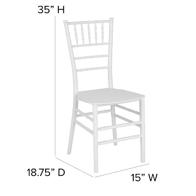 Elegant White Resin Spindle Chiavari Chair for Events