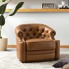 Flavio 32.75'' Wide Genuine Leather Swivel Chair | ARTFUL LIVING DESIGN - 2 of 4