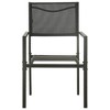 vidaXL Patio Chair Outdoor Seating Patio Furniture Textilene and Steel Black - Set of 4 - 3 of 4