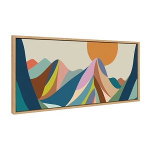 Kate and Laurel Sylvie Mountains Crop Framed Canvas by Rachel Lee of My Dream Wall - 1 of 4