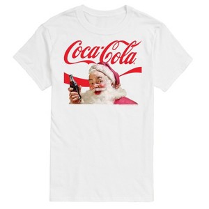 Men's - Coca-Cola - Santa Closeup Coca Cola Logo Short Sleeve Graphic T-Shirt - 1 of 4