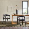Saracina Home Set of 2 Modern Solid Wood Rounded Back Dining Chair - 3 of 4