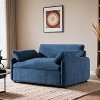 50*43" Oversized Chenille Single Sofa Chair,Wide and Deep Seat Accent Chair,Modern Upholstered Comfy Armchair with Pillows - Leovsnove - 2 of 4