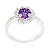 Slickblue 2.1 Ct Round Cut Classic Halo Ring for Women in Rhodium Plated, in 6 Color Options, Sizes 5-10 - 3 of 4