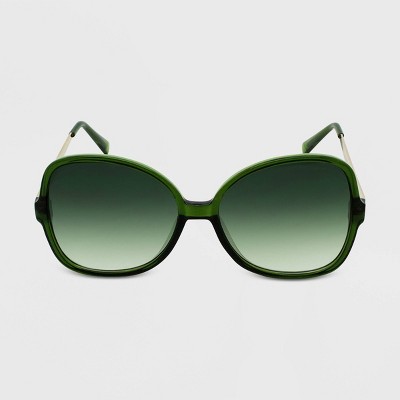 Women's Crystal Oversized Butterfly Sunglasses - Wild Fable™ Green