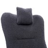 GlasFlength Accent Chairs Plush Teddy Fabric Rocking Chair with Ergonomic Backrest for Nursery Living Room, Black, 25.19"*34.25"*36.22" - 3 of 4