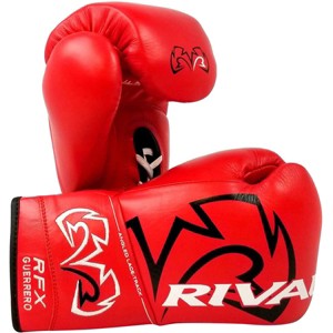 Rival Boxing RFX Guerrero HDE-F Pro Fight Lace Up Leather Boxing Gloves - Red - 1 of 2