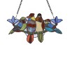 Chloe Lighting Tropical Birds Tiffany-Style Animal Design Window Panel 16" X 9" - 2 of 3