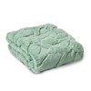 HGTV Triple Jacquard Carved Faux Fur Throw Blanket Quietude 50 x 70 inches - 2 of 4