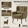 Lyngins Chenille Fabric Accent Chair with Waist Pillow, Ergonomic Lounge Armchair with Tapered Wooden Legs, Comfy Reading Chair for Living Room - 4 of 4