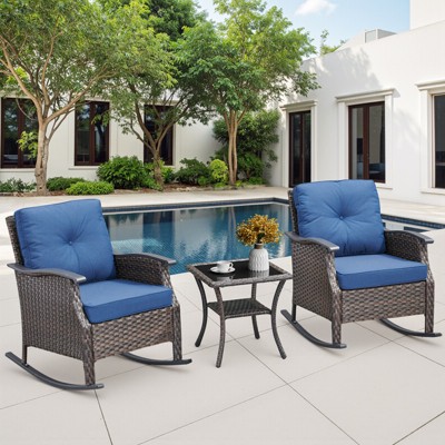 3pcs set/ blue cushion