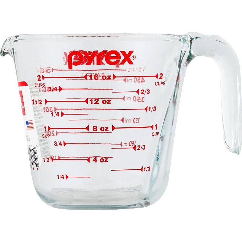 Pyrex -2 Cup Glass Measuring Cup, Clear (Pack of 2), 3 of 6